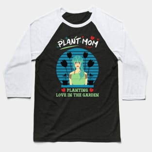 Plant mom planting love in the garden anime green hair Baseball T-Shirt